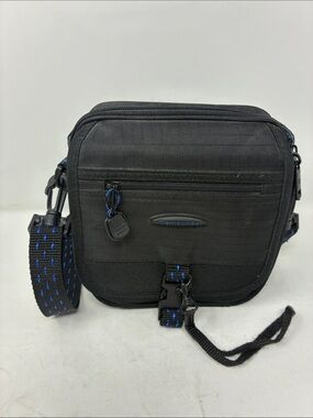 Samsonite Black Messenger Bag with Blue Accents